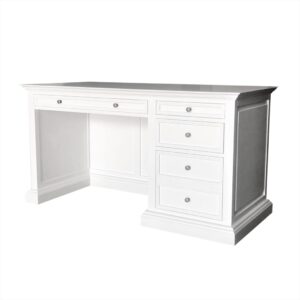 wp-image-tigress-40206.jpg "Noosa" Hamptons Style Timber French Panel White Executive Desk with Drawers, 147cmW x 66cmD x 78cmH (RRP $3499)