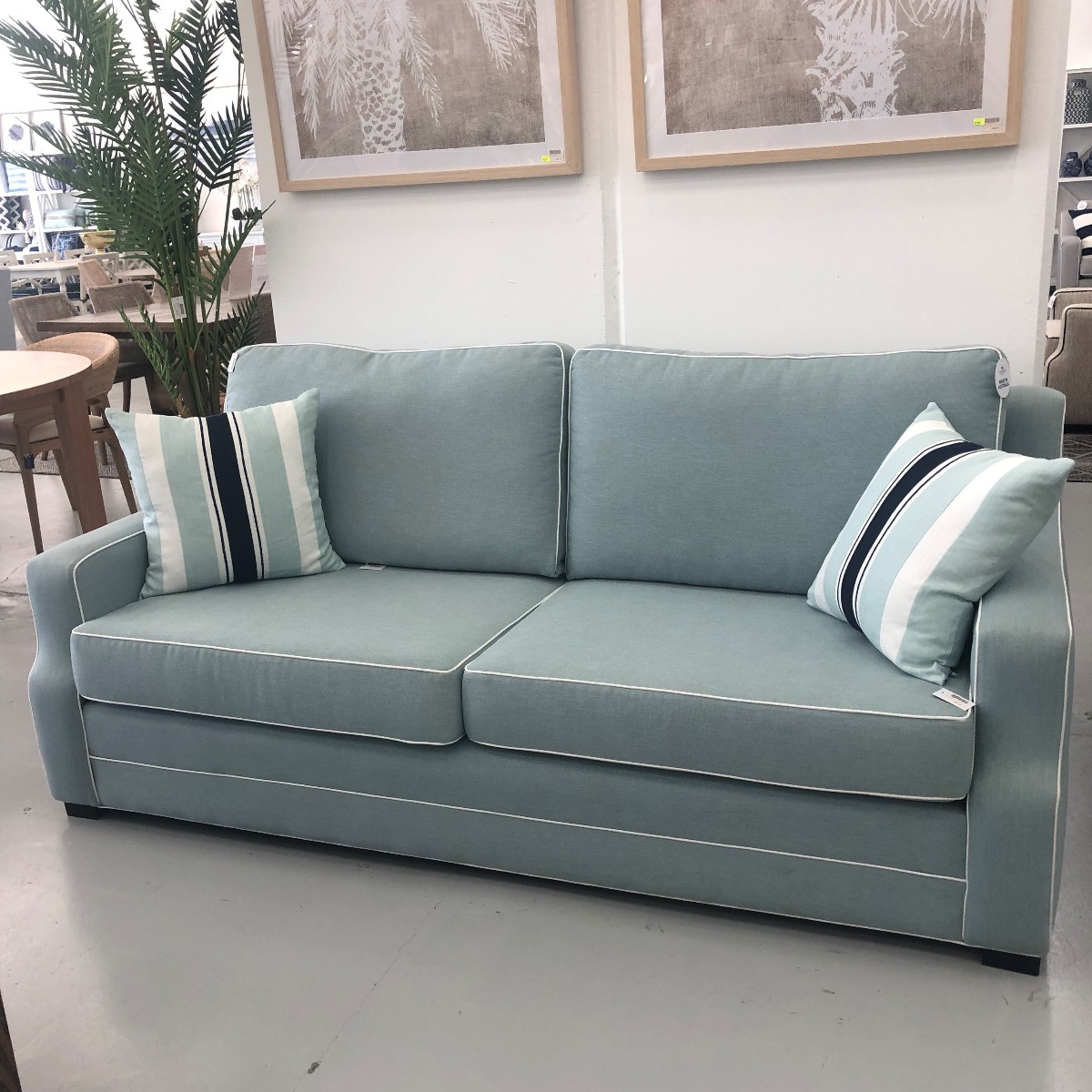 "Bronte" Hamptons Style 3 Seater Lounge 100% Australian Made, 210cm x 95cm x 83cm H. Available in over 100 Fabrics (RRP $3499)