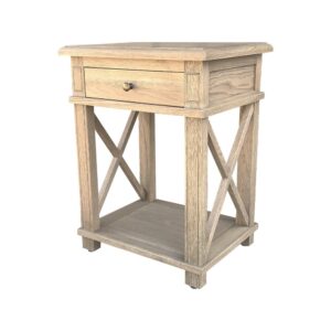 wp-image-tigress-40289.jpg "Noosa" Hamptons Style Solid Timber Side Table, Weathered Oak, 50cmW x 40cmD x 65cmH (RRP $899)