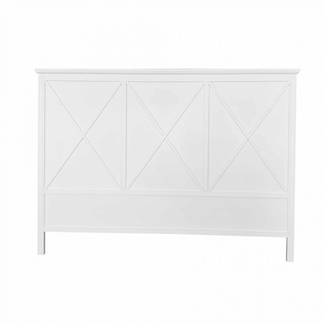 "Drifting" Hamptons Style King Size Headboard White, 189cmW x 7cmD x 140cmH (RRP $1699)