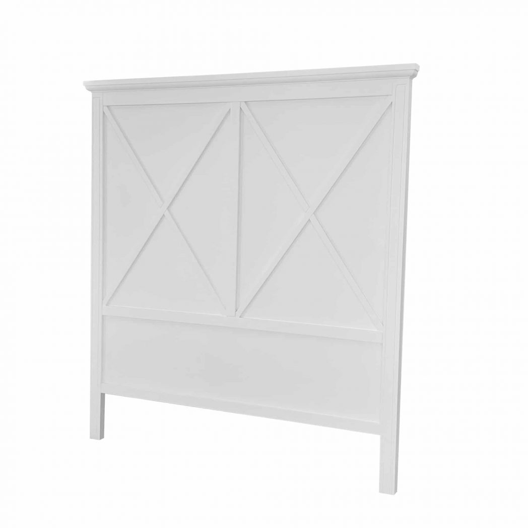 "Drifting" Hamptons Style King Single Size Headboard White, 112cmW x 7cmD x 130cmH (RRP $899)
