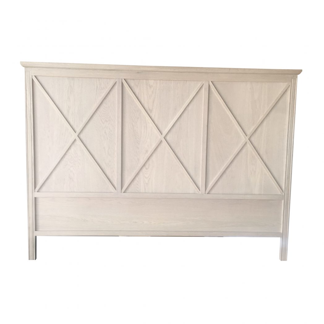 "Drifting" Hamptons Style King Size Headboard Weathered Oak, 189cmW x 7cmD x 140cmH (RRP $1699)