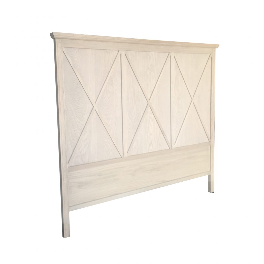 "Drifting" Hamptons Style Queen Size Headboard Weathered Oak, 159cmW x 7cmD x 140cmH (RRP $1499)