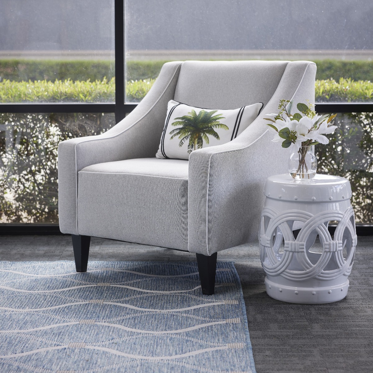 "Audrey" Hamptons Style Occasional Chair, Australian Made (RRP $1499)