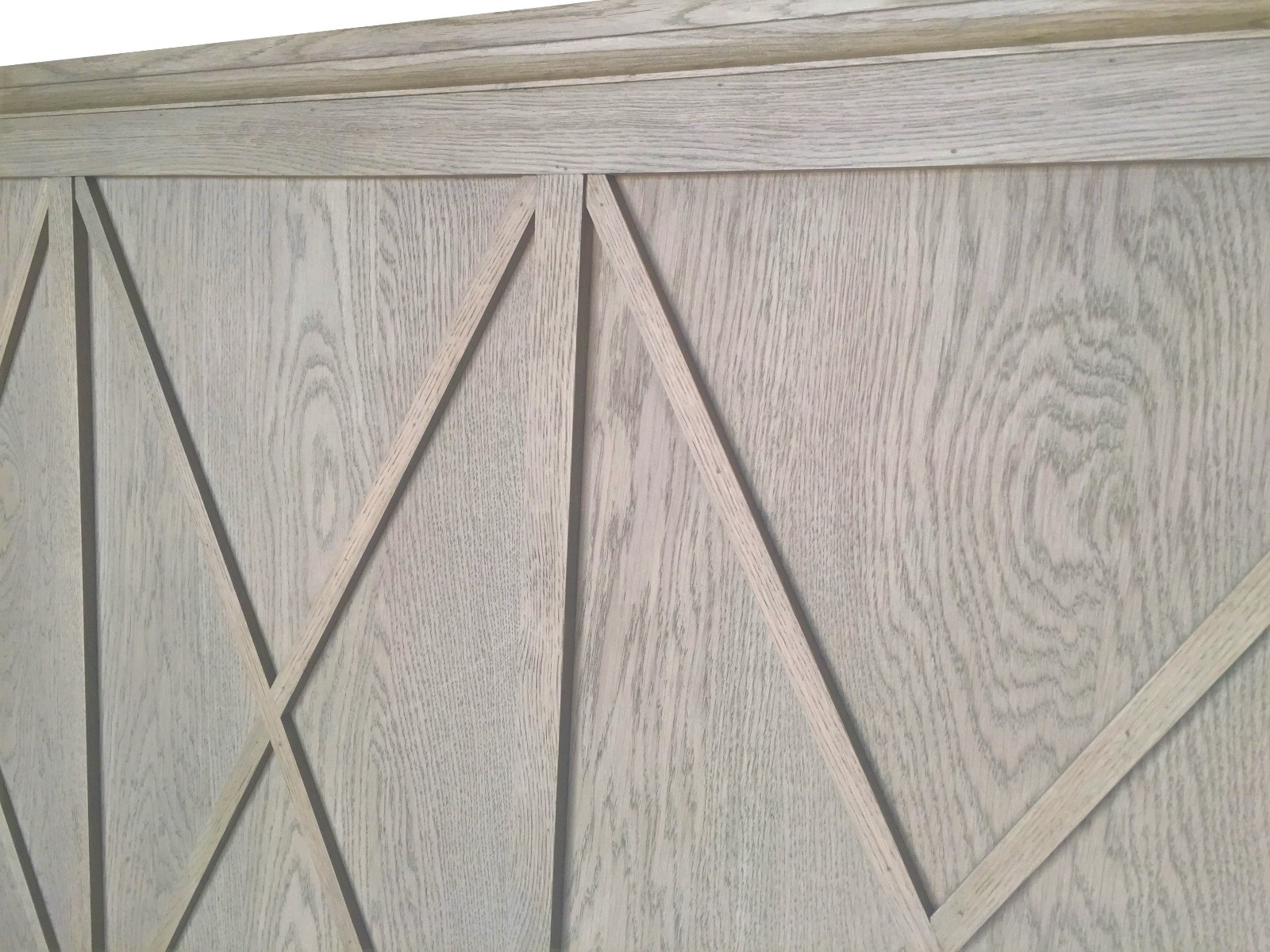 "Drifting" Hamptons Style King Size Headboard Weathered Oak, 189cmW x 7cmD x 140cmH (RRP $1699) - Image 2