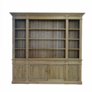 wp-image-tigress-40558.jpg "Sanctuary" Hamptons Style Timber Library Bookcase Cabinet, Weathered Oak 240×45×230 cm (RRP $7999)