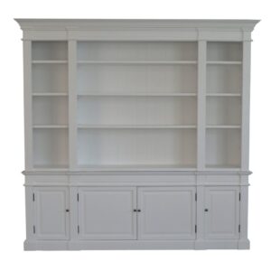 wp-image-tigress-40560.jpg "Sanctuary" Hamptons Style Library Timber Bookcase Cabinet, White 240 × 45 × 230cm (RRP $8499)