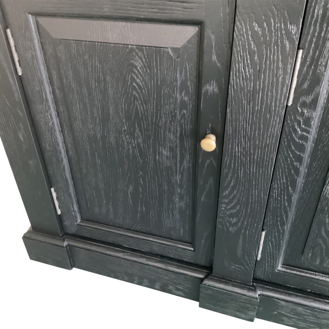 "Sanctuary" Hamptons Style Timber Library Bookcase Cabinet, Black 240 × 45 × 230 cm (RRP $8499) - Image 3