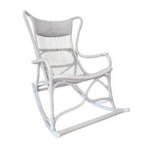 wp-image-tigress-40705.jpg "Byron" Alfresco Hamptons Style Rattan Cane Rocking Chair White, 66cmW x 94cmD x 102cmH (RRP $699)
