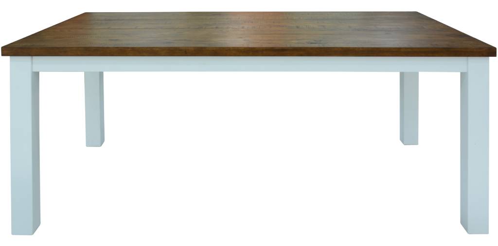"Lake House" Hamptons Style Timber Dining Table Two Tone, 180cmL x 100cmD x 77cmH (RRP $999) - Image 4
