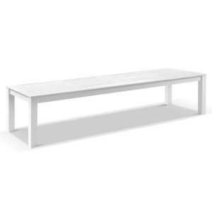 "Hawaii" Aluminium Outdoor Resort Style 12 Seater Dining Table White, 355cm x 100cm (RRP $2999)