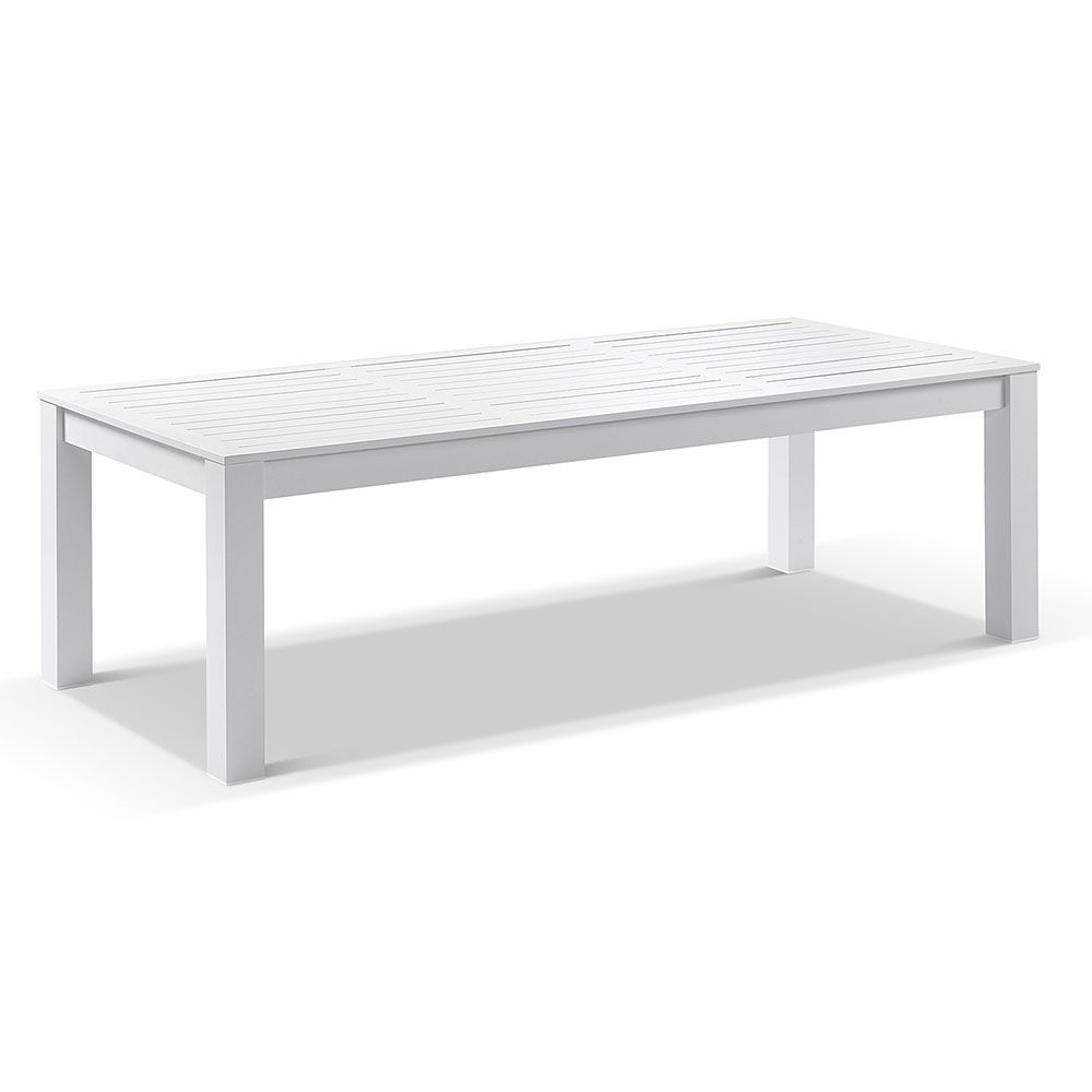 "Hawaii" Outdoor Resort Hamptons Style Aluminium Dining Table White, 250cm x 100cm (RRP $1999)
