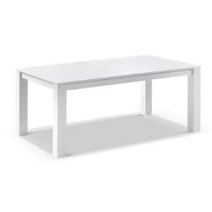 "Hawaii" Aluminium Outdoor Hamptons Style Dining Table White, 180cm x 100cm (RRP $1499)