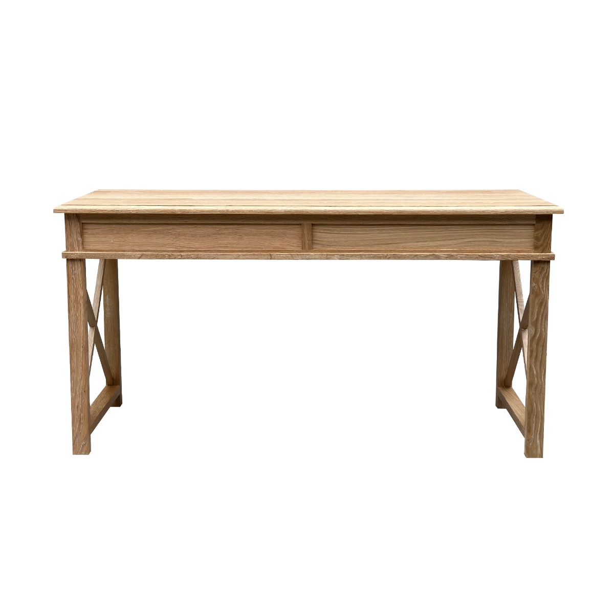 "Noosa" Hamptons Style Solid Oak Timber Desk Whitewashed Oak, 150cmW x 55cmD x 78cmH (RRP $1699) - Image 3