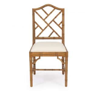wp-image-tigress-42244.jpg "Nantucket" Hamptons Style Chippendale Dining Chair, Weathered Oak Cushioned Seat