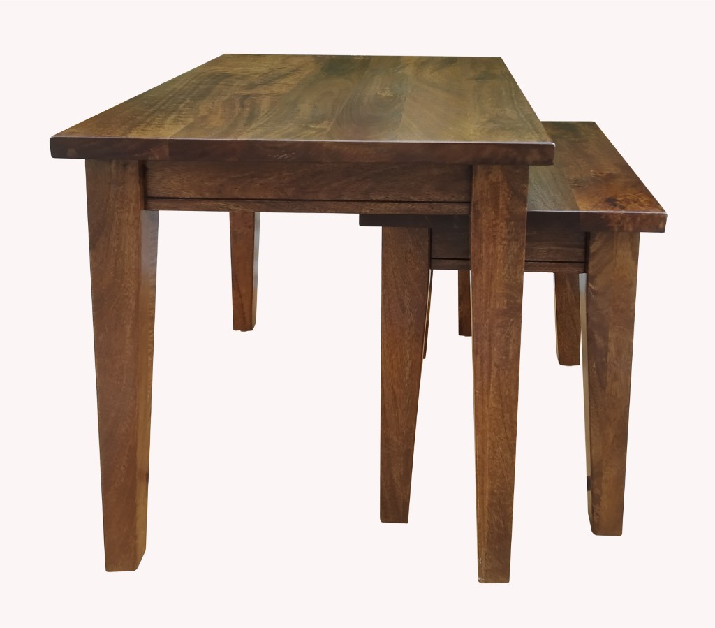 "Haven" Hamptons Style Solid Timber Nesting Side Tables, Honey W56 x D44 x H55 CM (RRP $599) - Image 2
