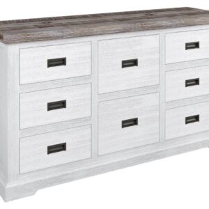 wp-image-tigress-42442.jpg "Brampton" Hamptons Style Timber 8 Drawer Dresser White & Timber, 150X45X82CM (RRP $1999)
