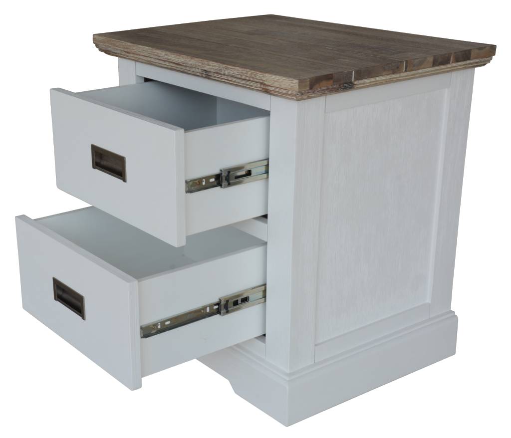 "Brampton" Hamptons Style Timber 4 Piece Queen Bed Package with Tallboy & Bedsides (RRP $3999) - Image 5