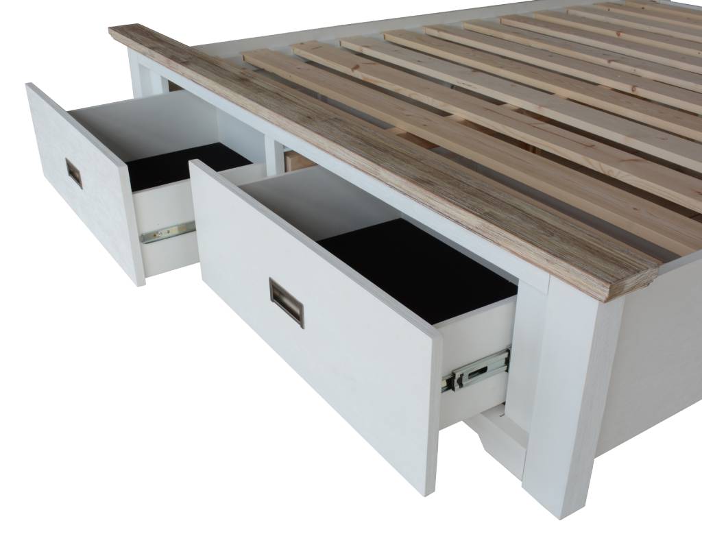 "Brampton" Hamptons Style Timber Queen Bed with Storage Drawers (RRP $1999) - Image 2