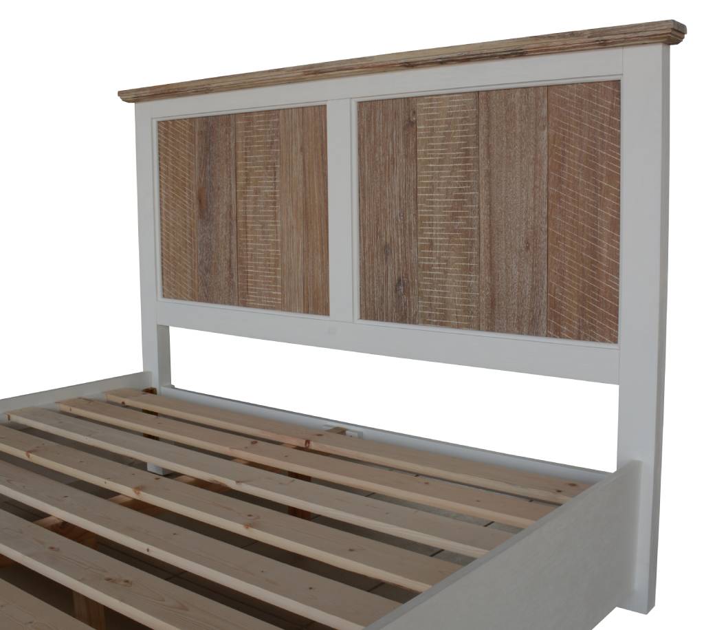 "Brampton" Hamptons Style Timber Queen Bed with Storage Drawers (RRP $1999) - Image 3