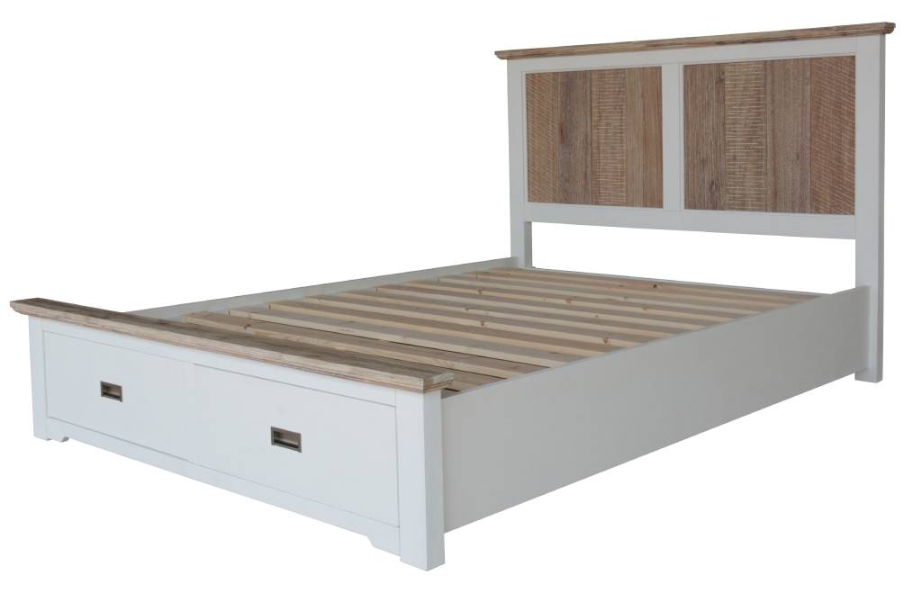 "Brampton" Hamptons Style Timber Queen Bed with Storage Drawers (RRP $1999) - Image 5