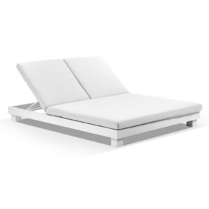 wp-image-tigress-42635.jpg "Hawaii" Resort Style Aluminium Double Sun Lounge in White with Sunbrella Canvas Cushions (RRP $3499)