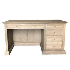wp-image-tigress-42693.jpg "Noosa" Hamptons Style Timber French Panel Weathered Oak Executive Desk with Drawers, 147cmW x 66cmD x 78cmH (RRP $3499)