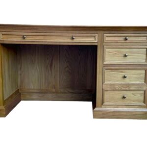 wp-image-tigress-42699.jpg "Noosa" Hamptons Style Timber French Panel Natural Oak Executive Desk with Drawers, 147cmW x 66cmD x 78cmH (RRP $3499)
