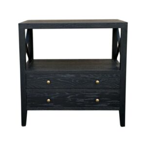 "Daintree" Resort Style Solid Timber Side Table, Black 75cm x 45cm x 75cmH (RRP $999)