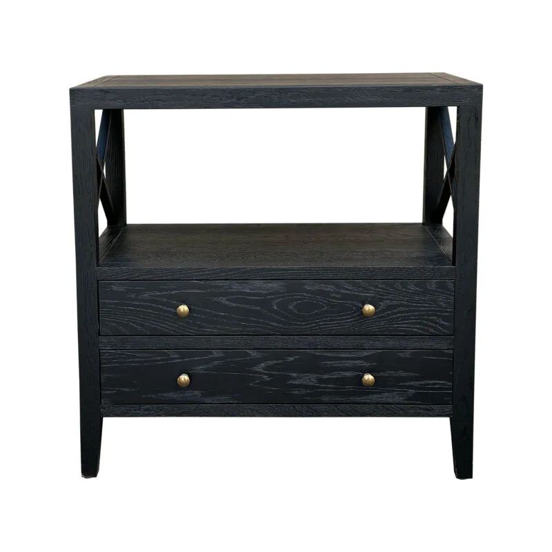 "Daintree" Resort Style Solid Timber Side Table, Black 75cm x 45cm x 75cmH (RRP $999)