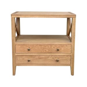 "Daintree" Resort Style Solid Timber Side Table, Natural Oak 75cm x 45cm x 75cmH (RRP $999)