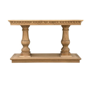 wp-image-tigress-42736.jpg "Cayman" Hamptons Style Timber Hall Console Table Weathered Oak, 140cmW x 42cmD x 82cmH (RRP $1999)