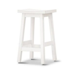 wp-image-tigress-42820.jpg "Brampton" Timber Hamptons Style Kitchen Bar Stool Distressed White, 38cmW x 33cmD x 65cmH (RRP $299)