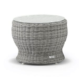 wp-image-tigress-42964.jpg Hamptons Style Outdoor Wicker Round Side Table, Brushed Grey Wicker
