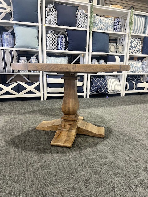 "Whitsunday" Hamptons Style Parquetry Hardwood Timber 120cm Round Dining Package, Hamptons Grey (RRP $2999) - Image 7