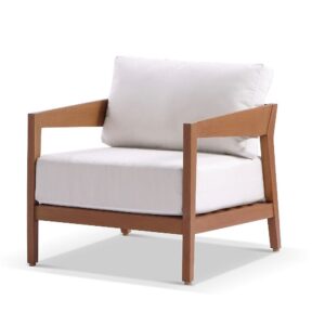 wp-image-tigress-43205.jpg Clontarf 1 Seater Armchair Outdoor Teak Look Aluminium Chair, Sunbrella Cushions