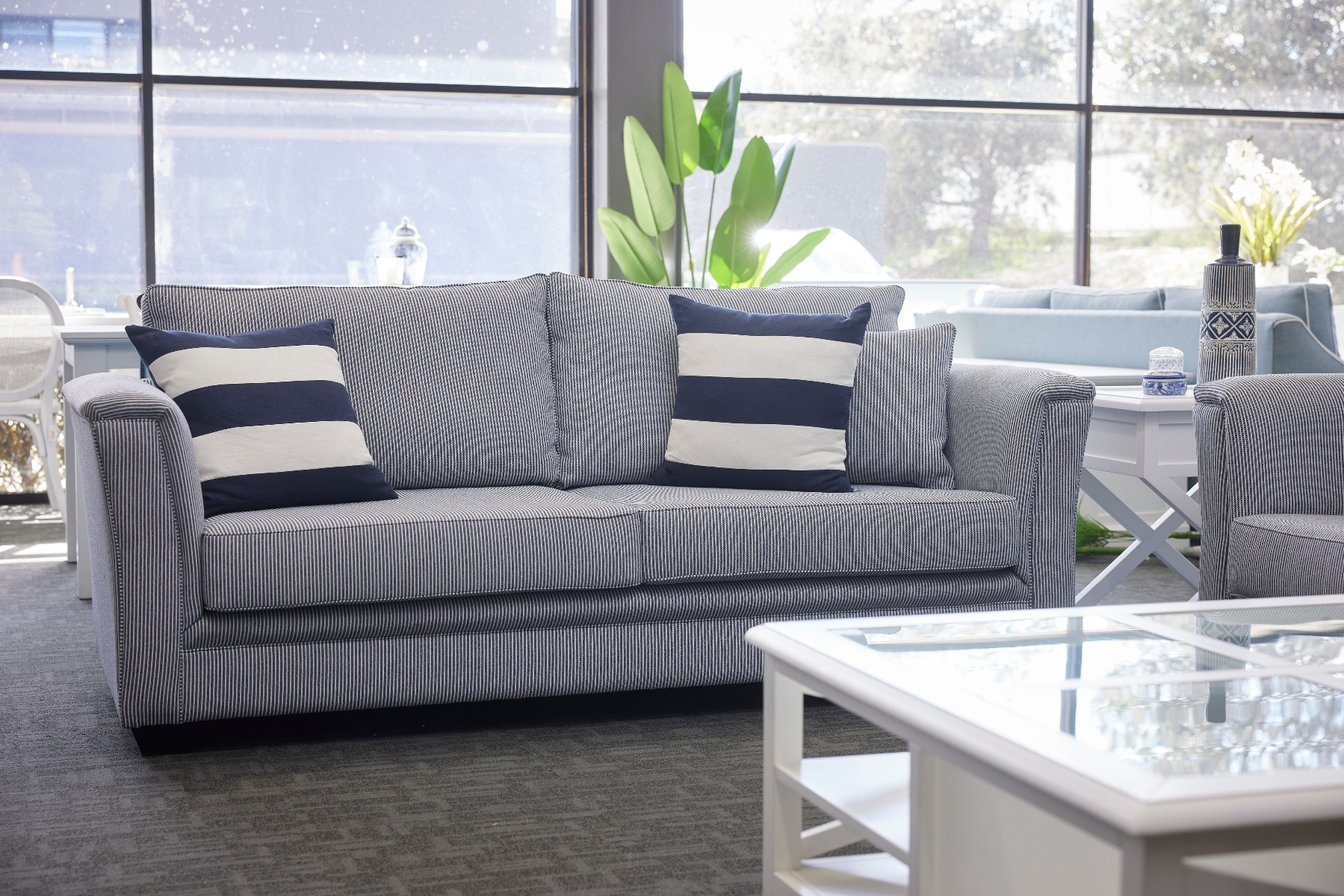 "Brighton" Australian Made Hamptons Style 2.5 Seater Lounge, 196cm x 95cm x 94cm, 5 Colours (RRP $2999)