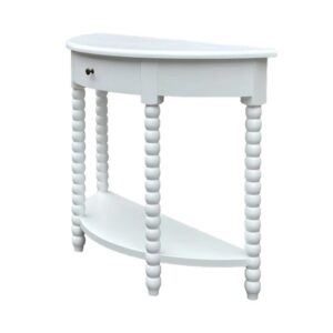 wp-image-tigress-43456.jpg "Bobbin" Hamptons Style Timber Curved Hall Console Table White, 100cmW x 35cmD x 81cmH (RRP $1299)