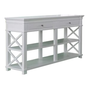 "Northampton" Hamptons Style Timber Hall Console Table White, 160cmW x 40cmD x 80cm (RRP $1999)