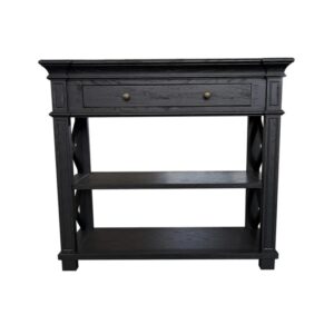 "Northampton" Hamptons Style Timber Hall Console Table Black, 90cmW x 30cmD x 80cmH (RRP $1399)