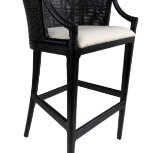 wp-image-tigress-43578.jpg "Hampton Bay" Hampton Style Rattan Kitchen Counter Barstool Black, Black Legs (RRP $599)
