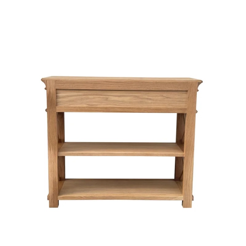 "Northampton" Hamptons Style Timber Hall Console Table Natural Oak, 95cmW x 30cmD x 80cmH (RRP $1499) - Image 4