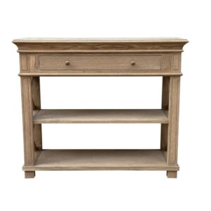 "Northampton" Hamptons Style Timber Hall Console Table Weathered Oak 95cmW x 30cmD x 80cmH (RRP $1499)