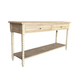 "Bobbin" Hamptons Style Timber Hall Console Table Reclaimed Elm, 160cmW x 47cmD x 80cmH (RRP $1999)