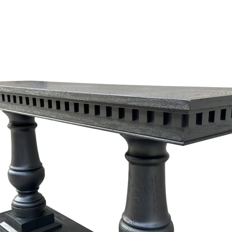 "Cayman" Hamptons Style Timber Hall Console Table Black Oak, 140cmW x 42cmD x 82cmH (RRP $1999) - Image 3