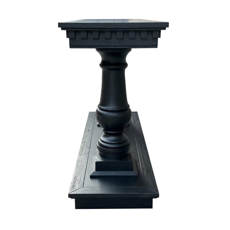 "Cayman" Hamptons Style Timber Hall Console Table Black Oak, 140cmW x 42cmD x 82cmH (RRP $1999) - Image 4