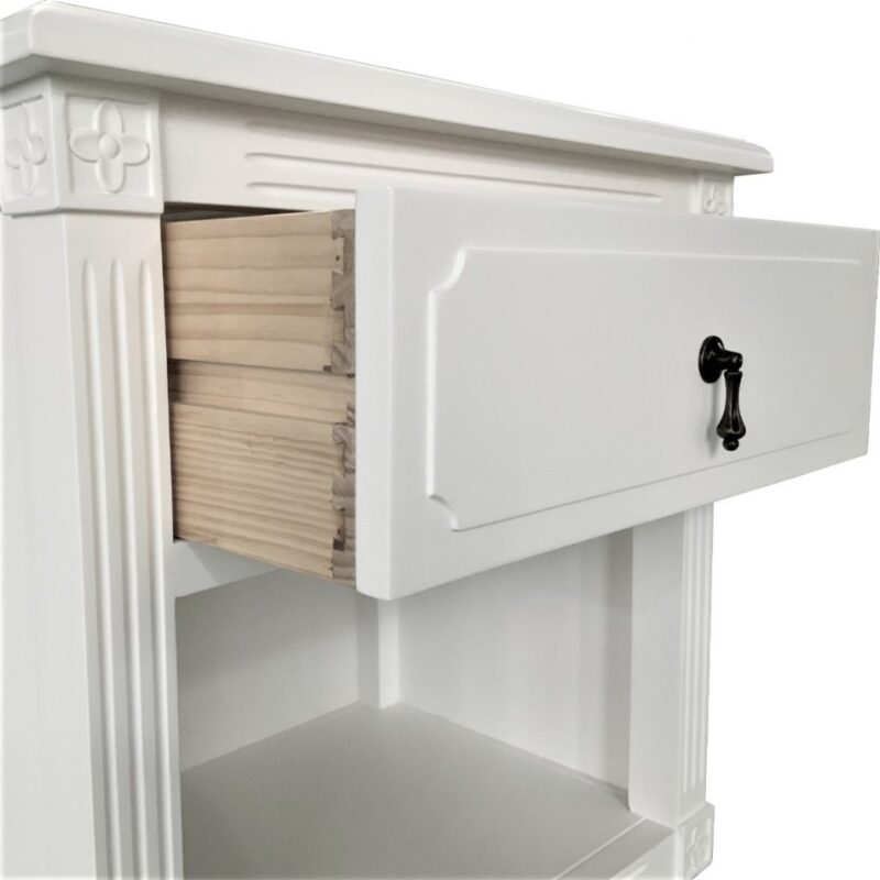 "Westhampton" Hamptons Style Solid Timber Extra Large Side Table White, 60cmW x 45cmD x 76cmH (RRP $999) - Image 2