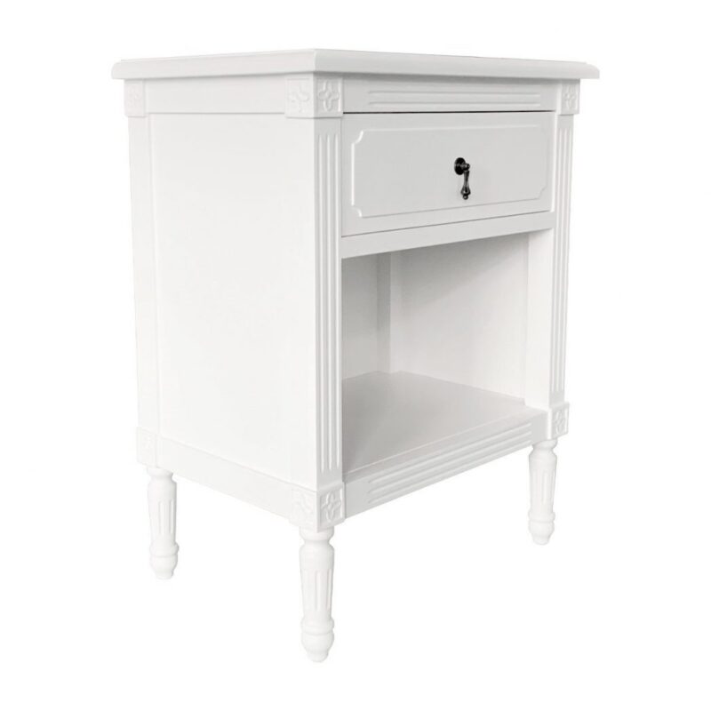 "Westhampton" Hamptons Style Solid Timber Extra Large Side Table White, 60cmW x 45cmD x 76cmH (RRP $999) - Image 3
