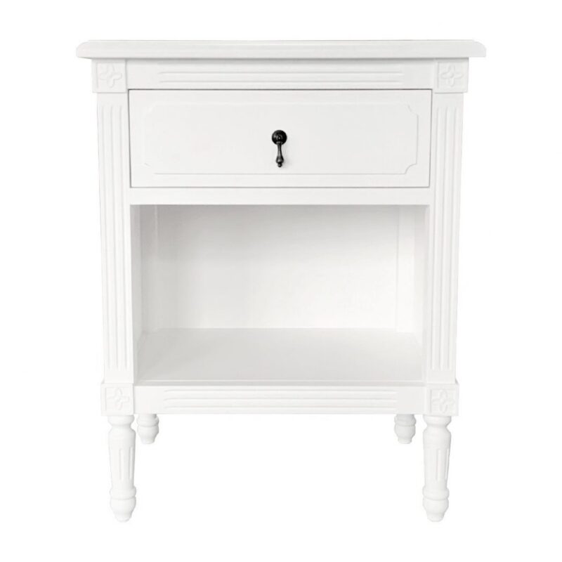 "Westhampton" Hamptons Style Solid Timber Extra Large Side Table White, 60cmW x 45cmD x 76cmH (RRP $999)