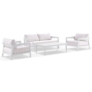 wp-image-tigress-43900.jpg Clontarf 2+1+1 Outdoor Aluminium Lounge Setting & Coffee Table, White with Sunbrella White Cushions